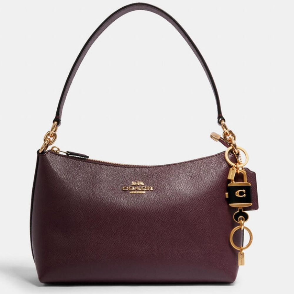 Coach Lock And Key Bag Charm Key Ring NWT - Picture 2 of 2